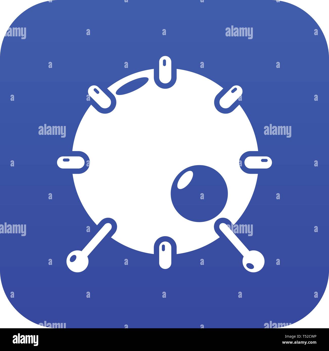 Drum icon blue vector Stock Vector Image & Art - Alamy