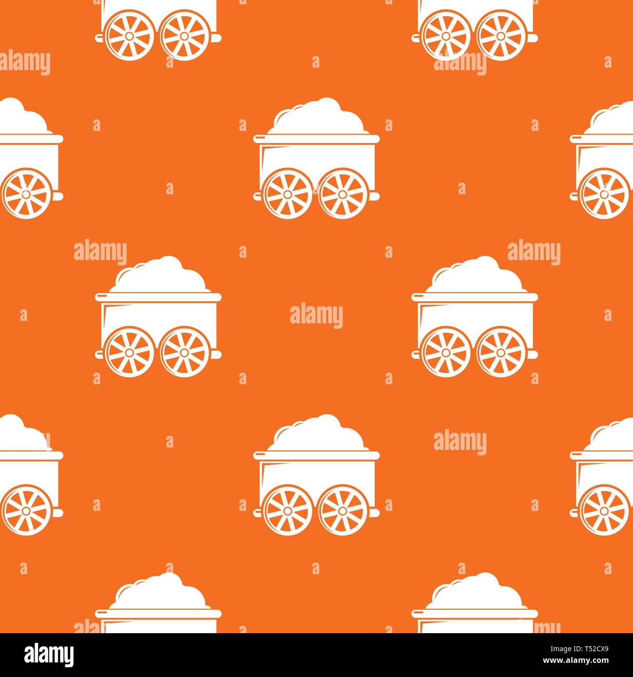 Train wagon pattern vector orange Stock Vector
