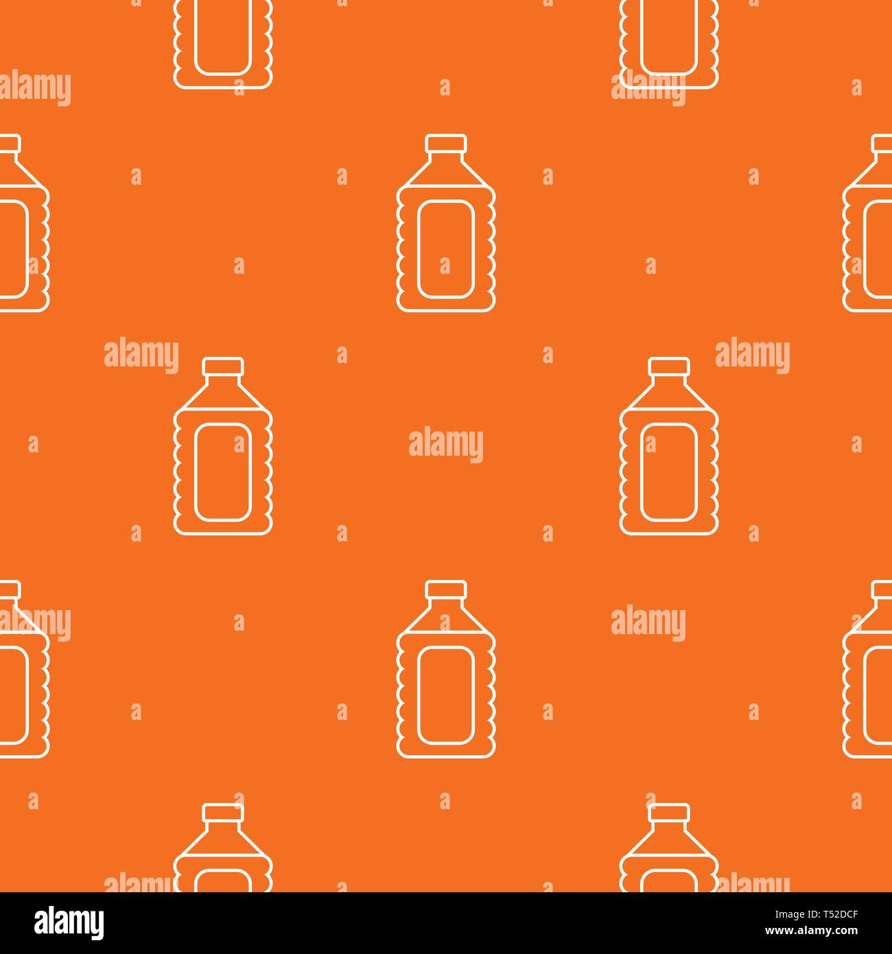 Plastic soap bottle pattern vector orange Stock Vector
