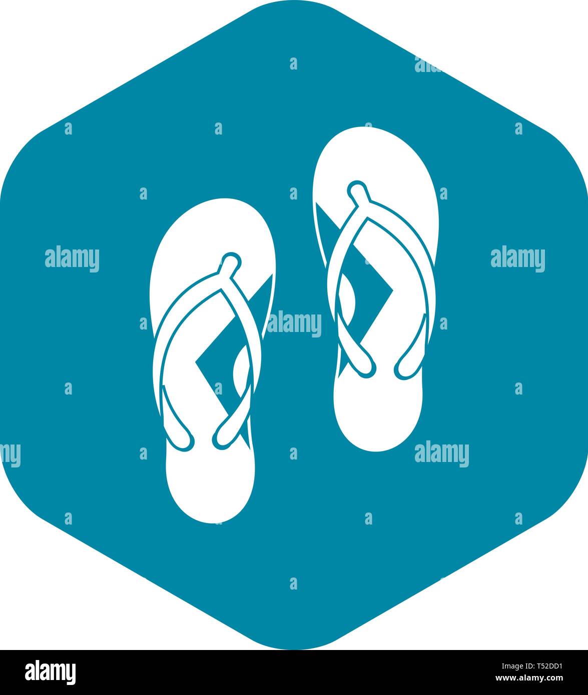 Flip flop sandals icon, simple style Stock Vector Image & Art - Alamy