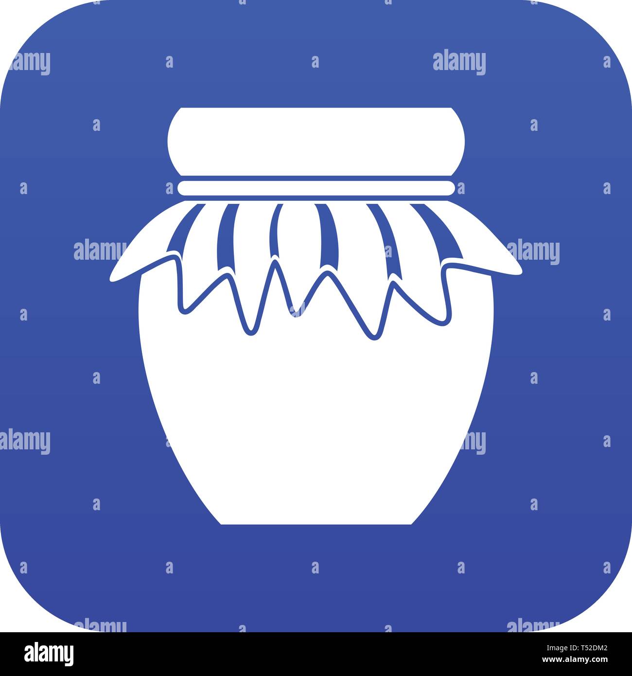Jam in glass jar icon digital blue Stock Vector