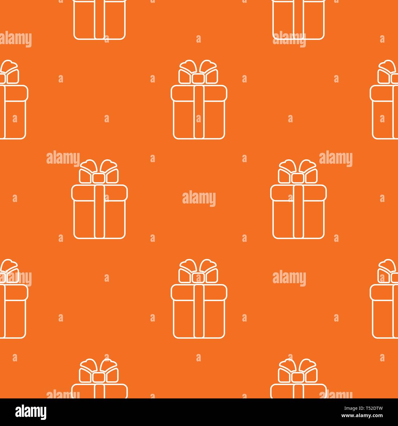 Gift box pattern vector orange Stock Vector Image & Art - Alamy