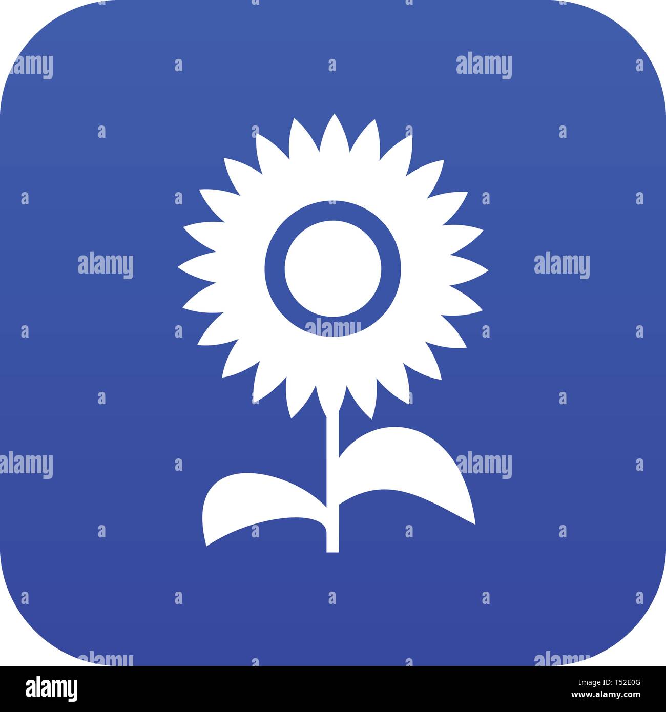 Flower icon digital blue Stock Vector Image & Art - Alamy