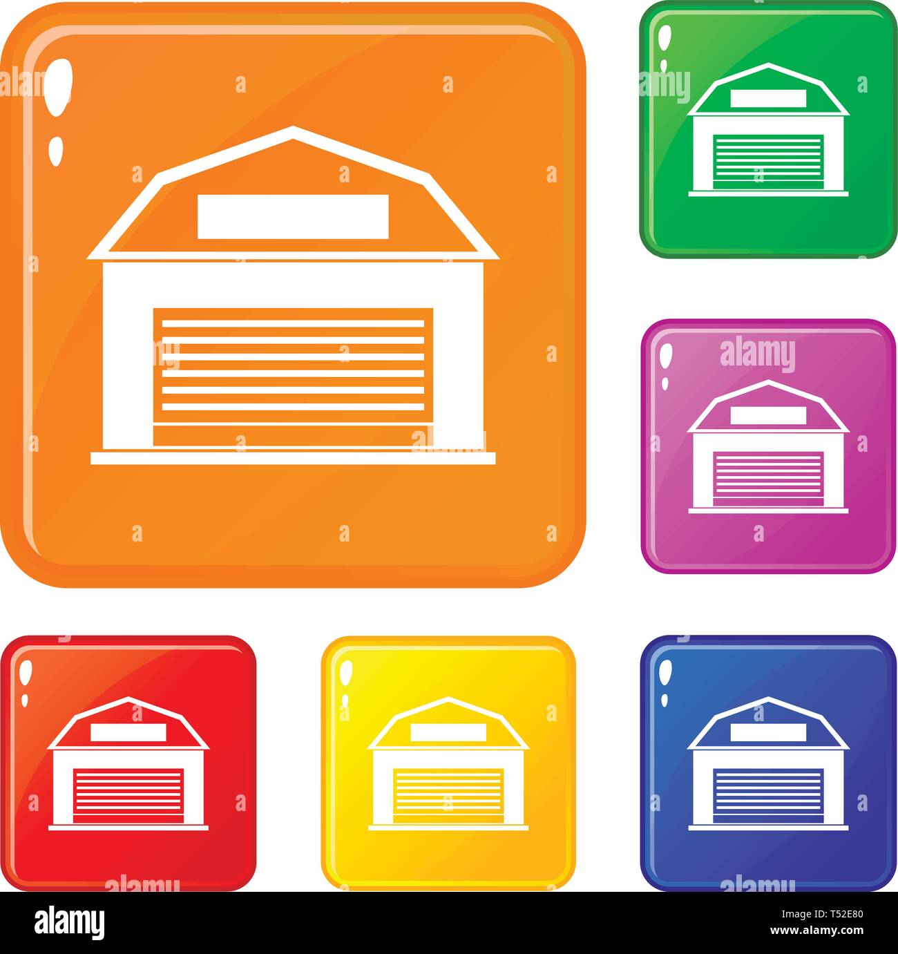 Industrial building icons set vector color Stock Vector Image & Art - Alamy