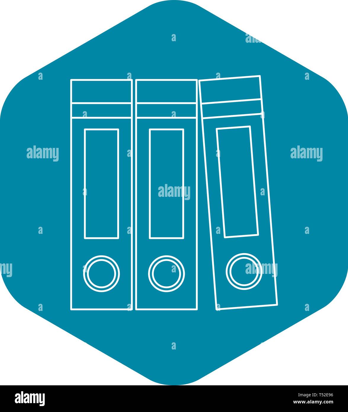 Archive folders icon, outline style Stock Vector