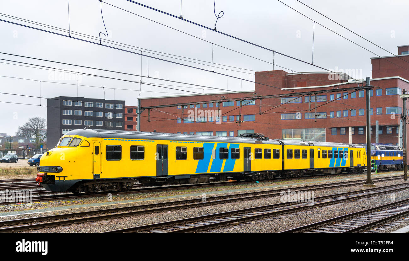 Passenger train at Amersfoort station in the Netherlands Stock Photo