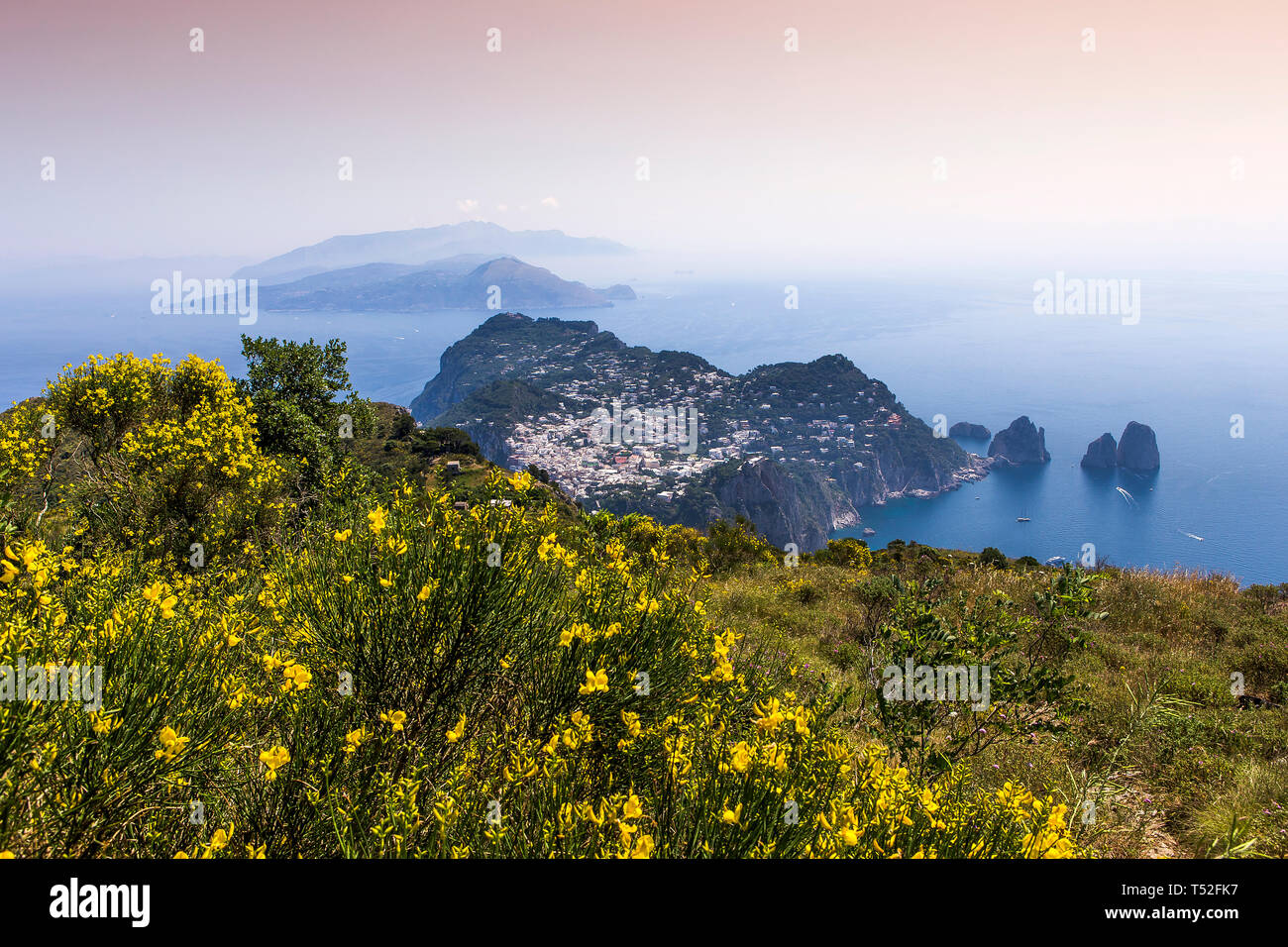 panorama of Faraglioni island and cliffs, Capri, Italy Stock Photo - Alamy