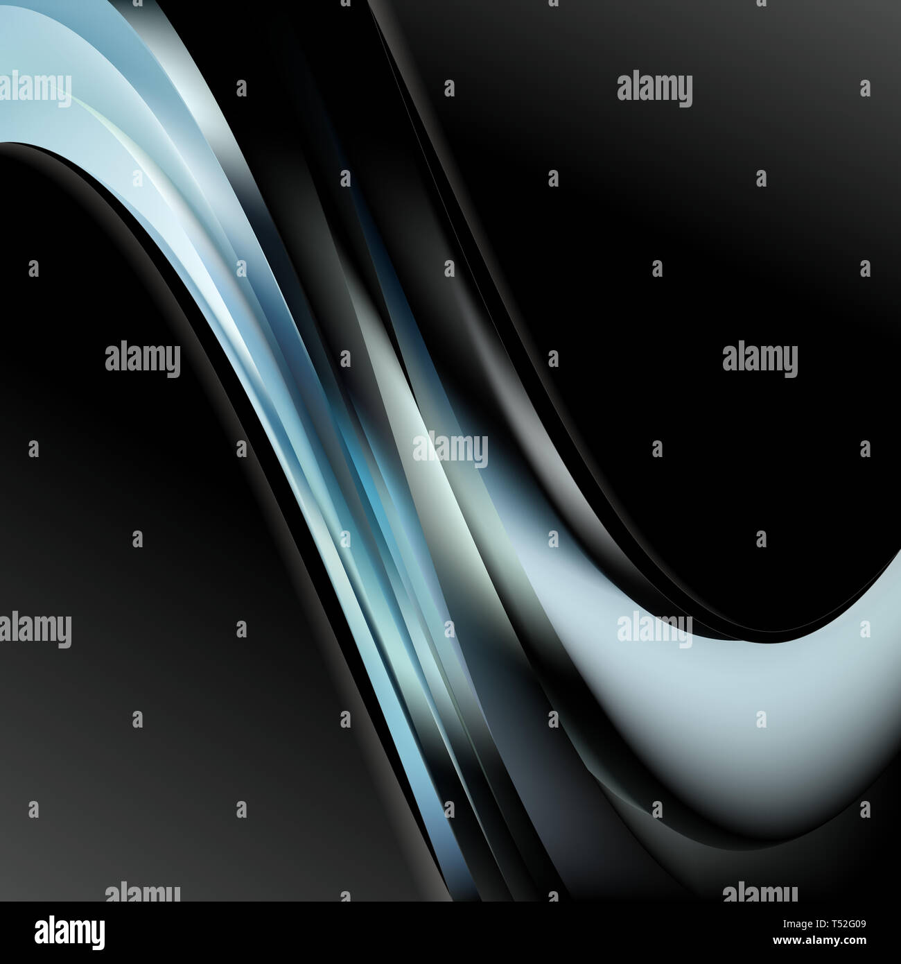 Abstract Black and Blue Wave Business Background Illustration Stock ...
