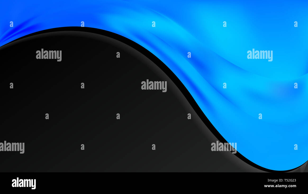 Abstract Black and Blue Wave Business Background Design Template Stock ...