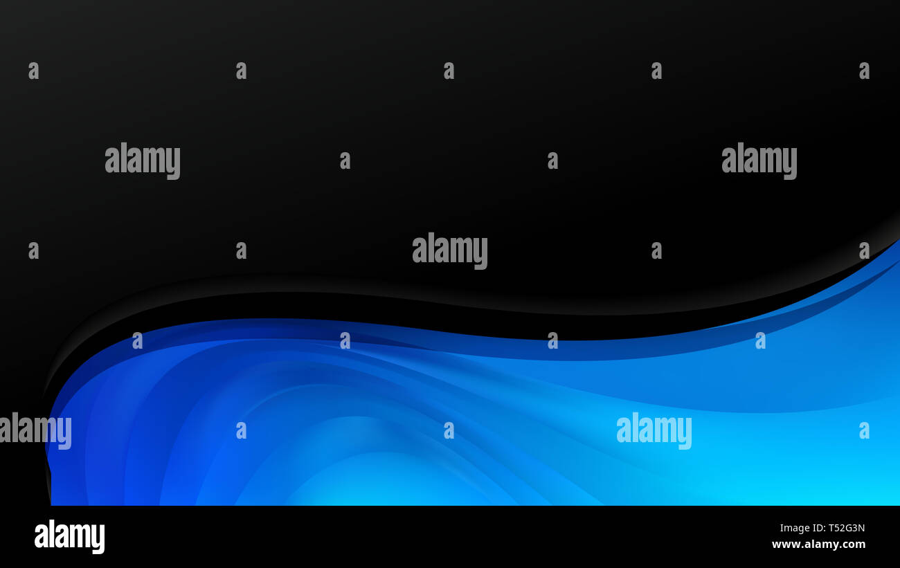 Abstract Black and Blue Wave Business Background Design Template Stock ...
