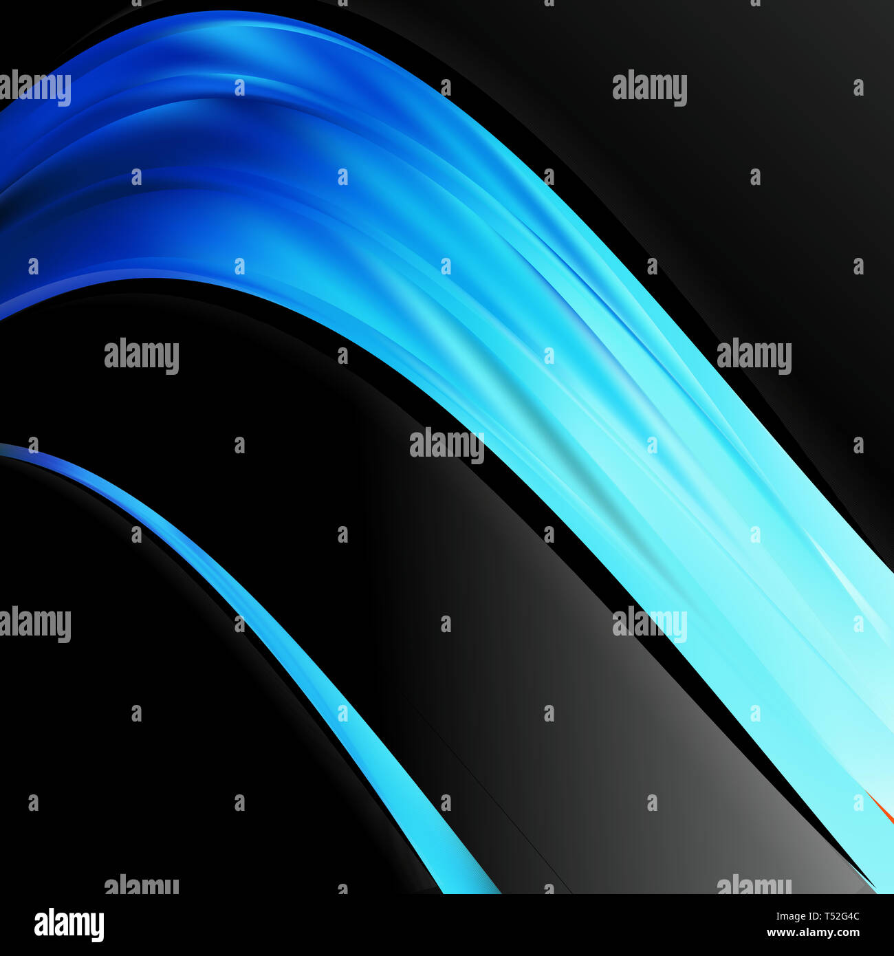 Abstract Black and Blue Wave Business Background Stock Photo - Alamy