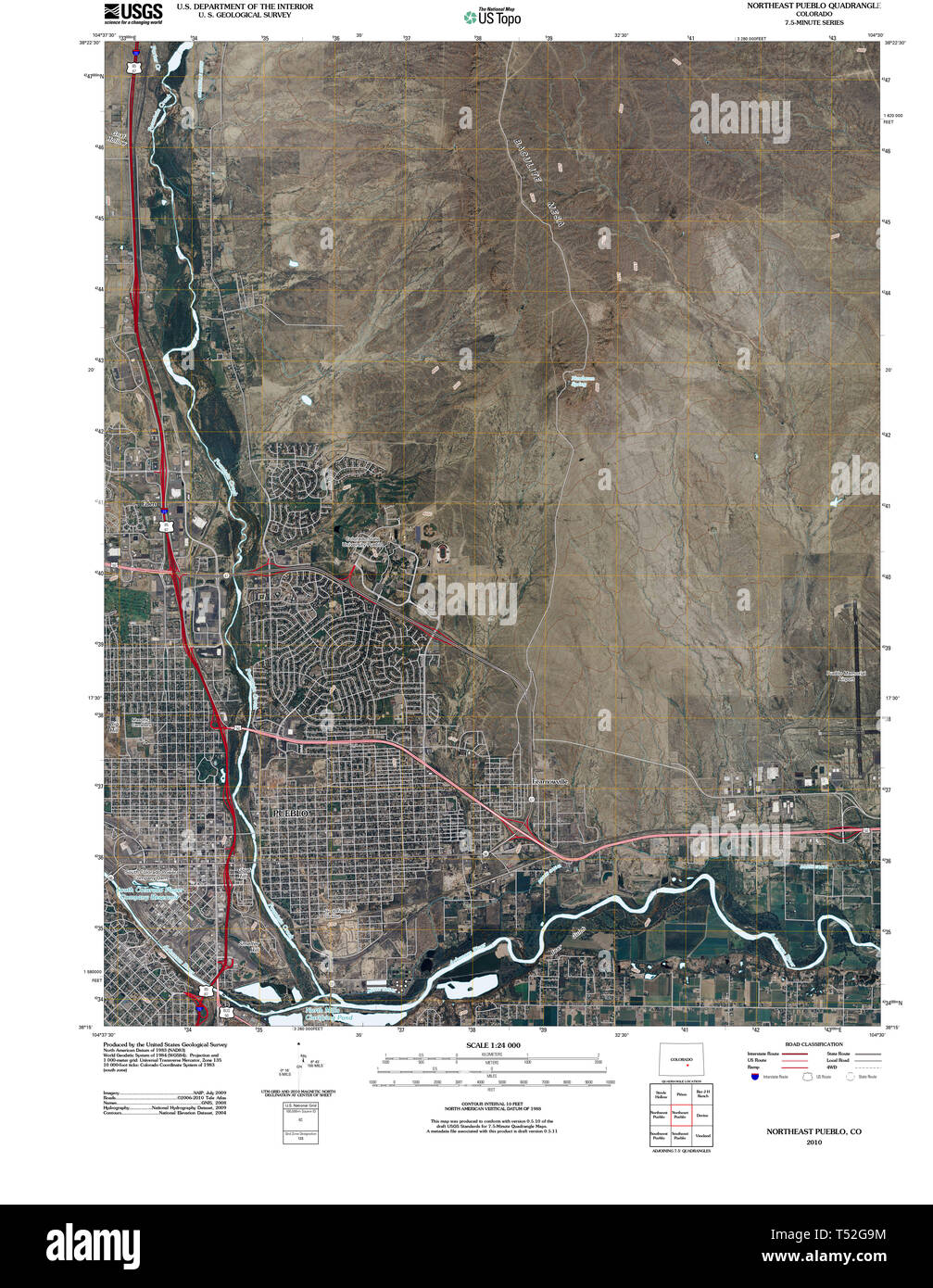 Map of pueblo colorado hires stock photography and images Alamy