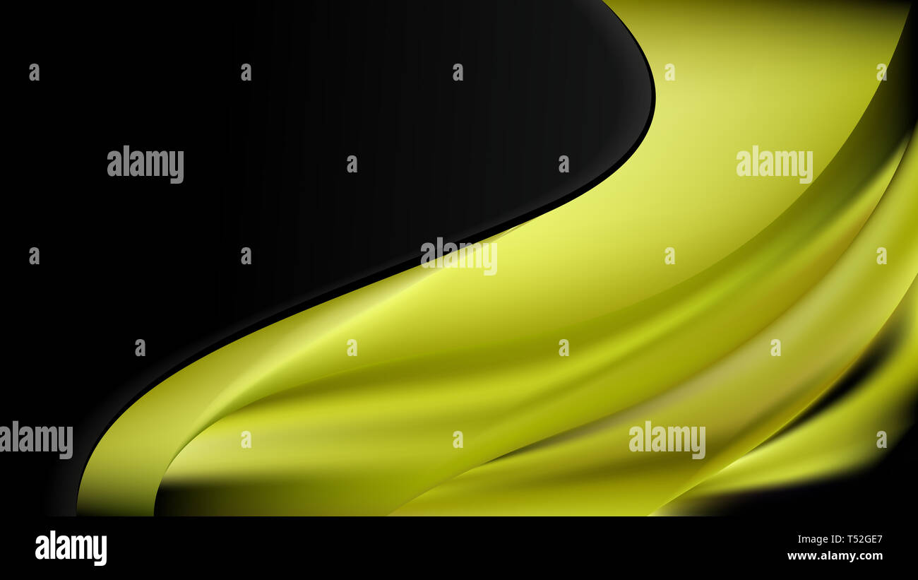 Abstract Green and Black Wave Business Background Illustration Stock ...
