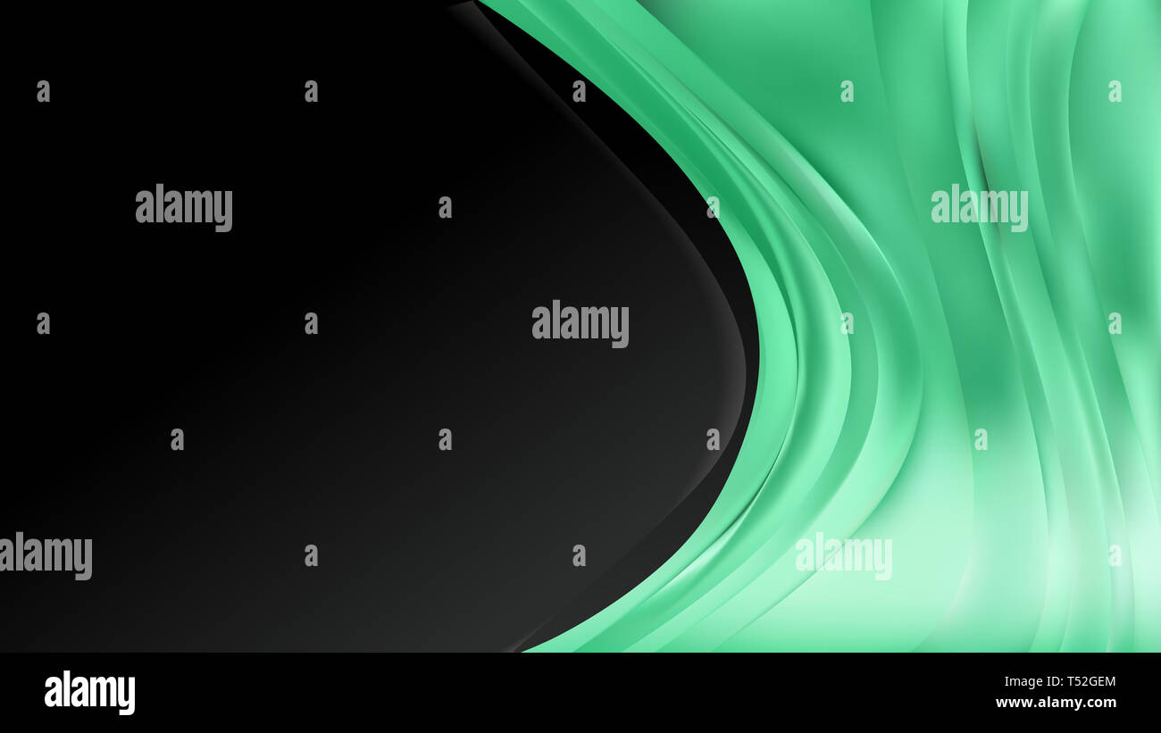 Abstract Green and Black Wave Business Background Vector Image Stock ...