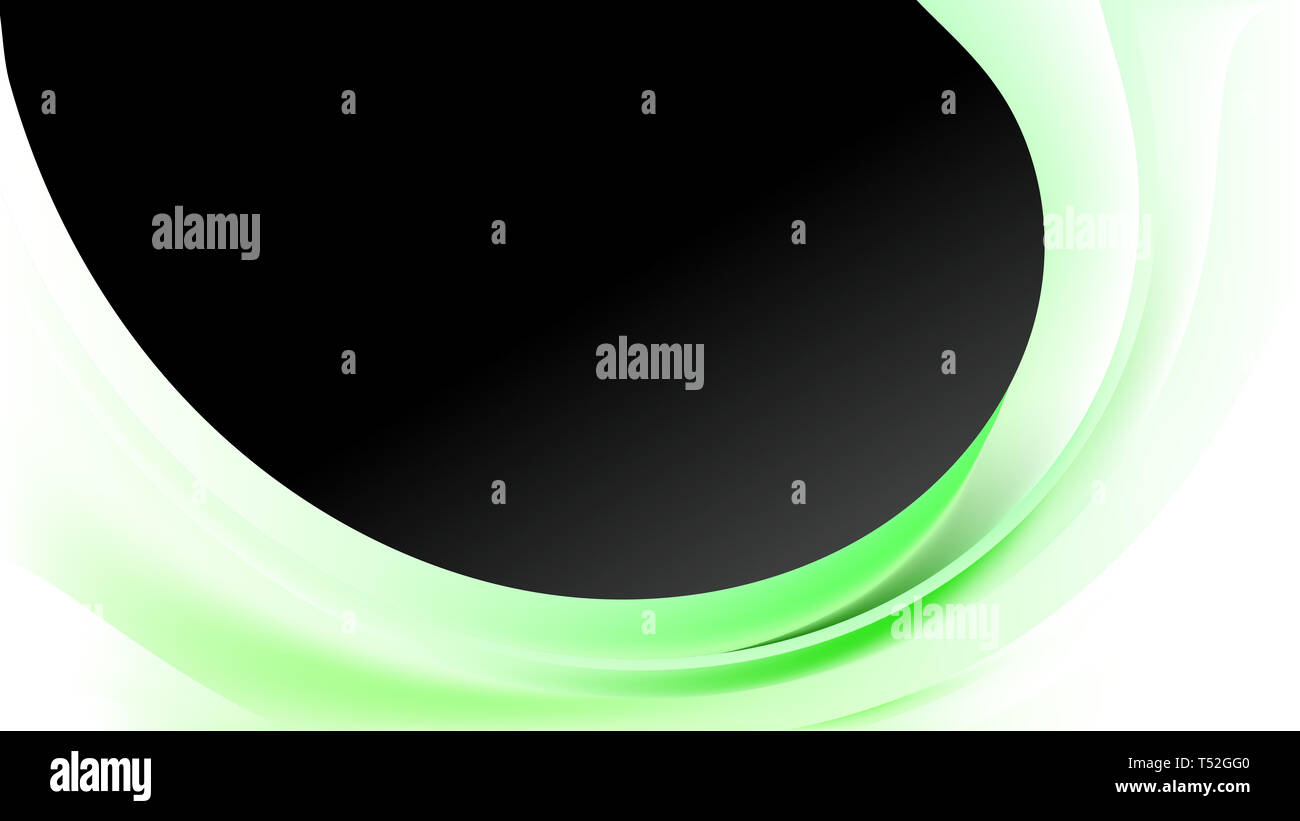 Abstract Green Black and White Wave Business Background Illustration ...
