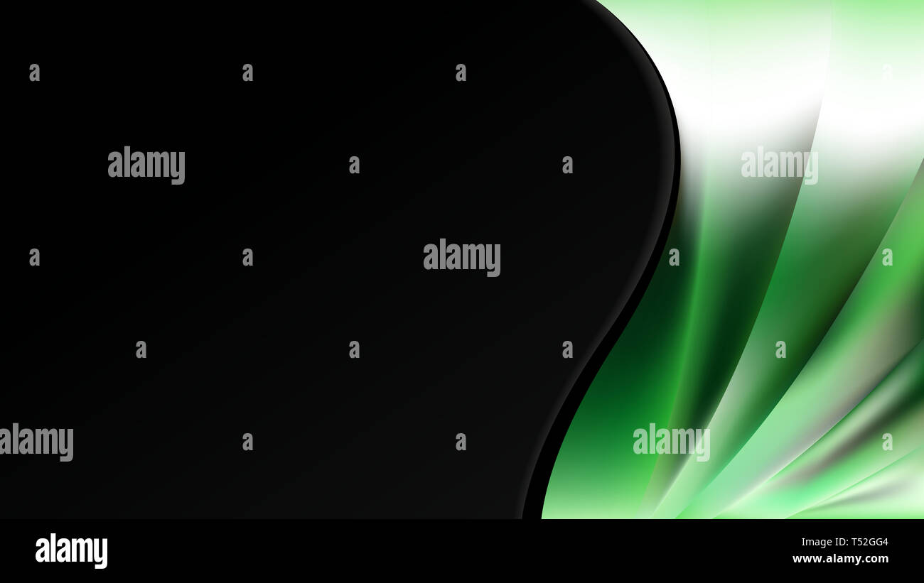 Abstract Green Black and White Wave Business Background Stock Photo - Alamy