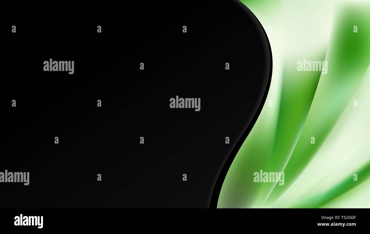 Abstract Green Black and White Wave Business Background Design Template ...