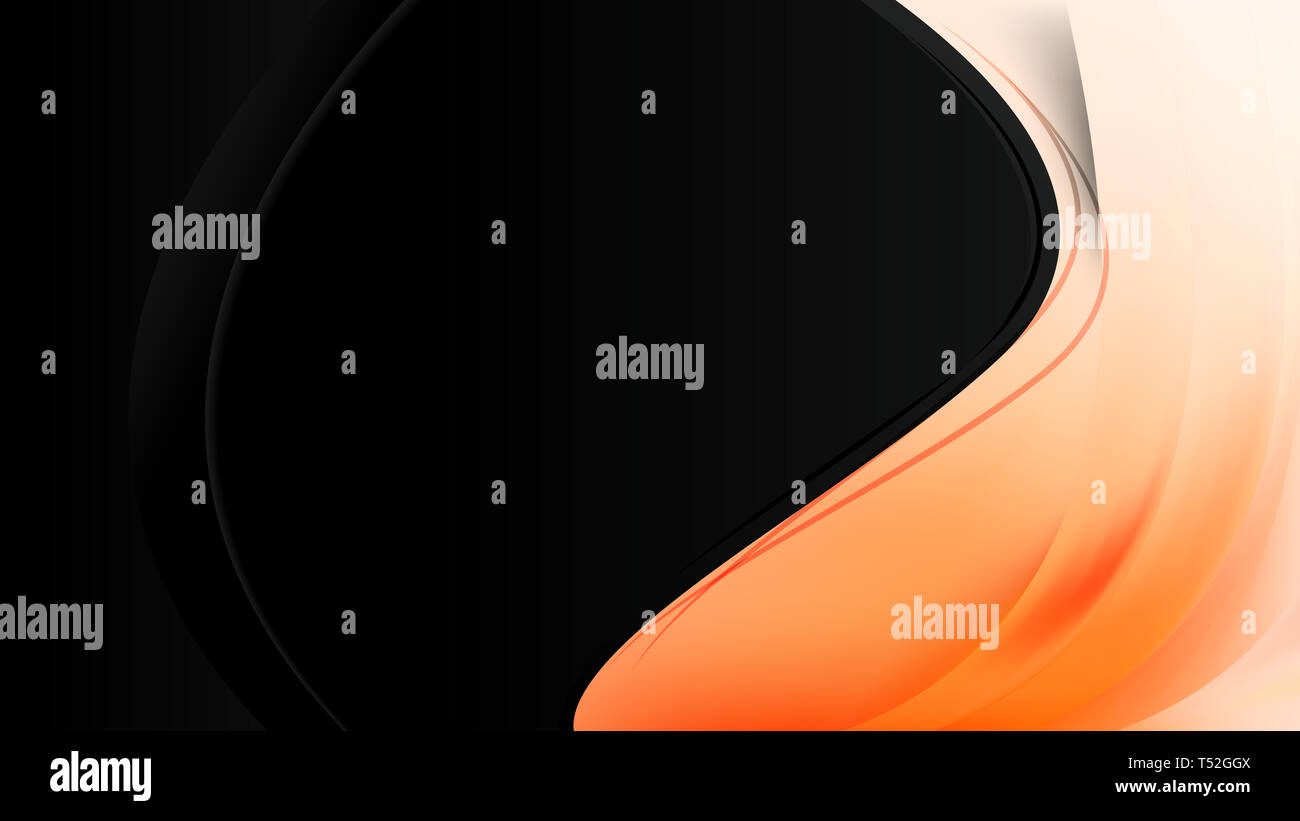 Orange and Black Wave Business Background Stock Photo - Alamy