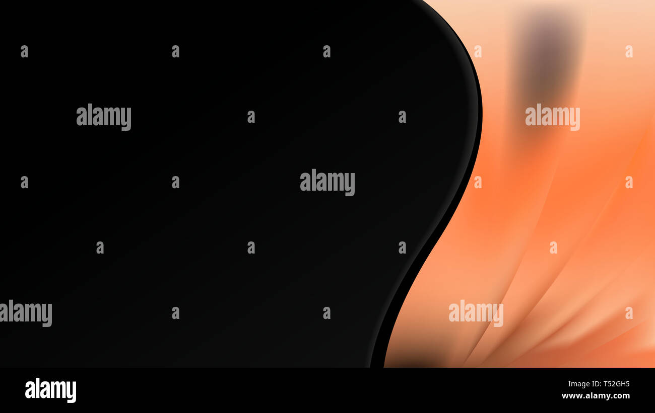 Abstract Orange and Black Wave Business Background Vector Image Stock ...
