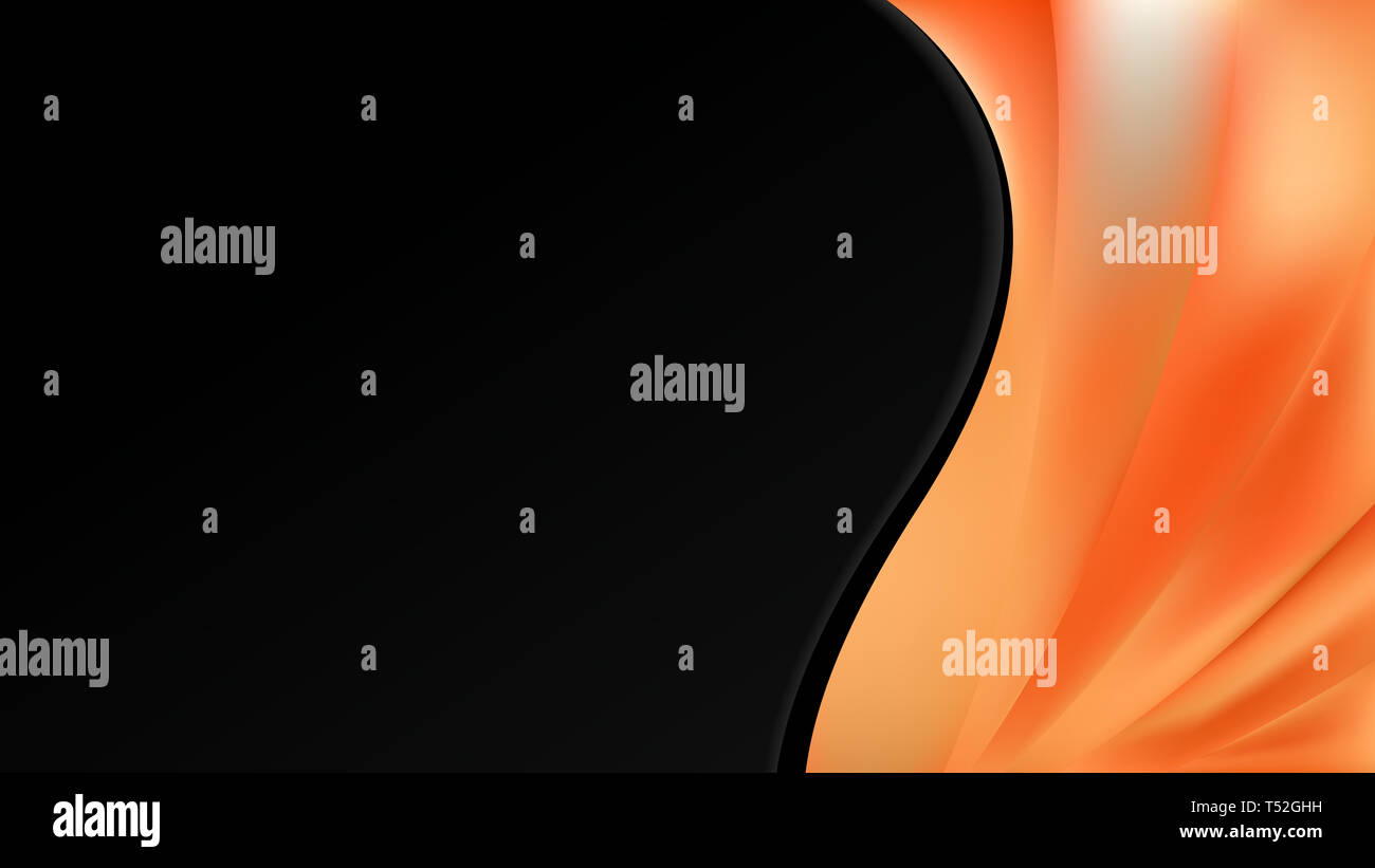 Orange and Black Wave Business Background Image Stock Photo - Alamy
