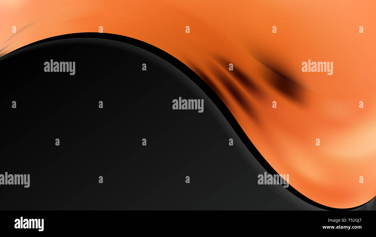 Orange and Black Wave Business Background Stock Photo - Alamy