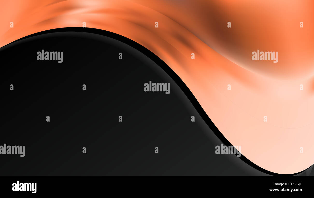 Abstract Orange and Black Wave Business Background Vector Image Stock ...