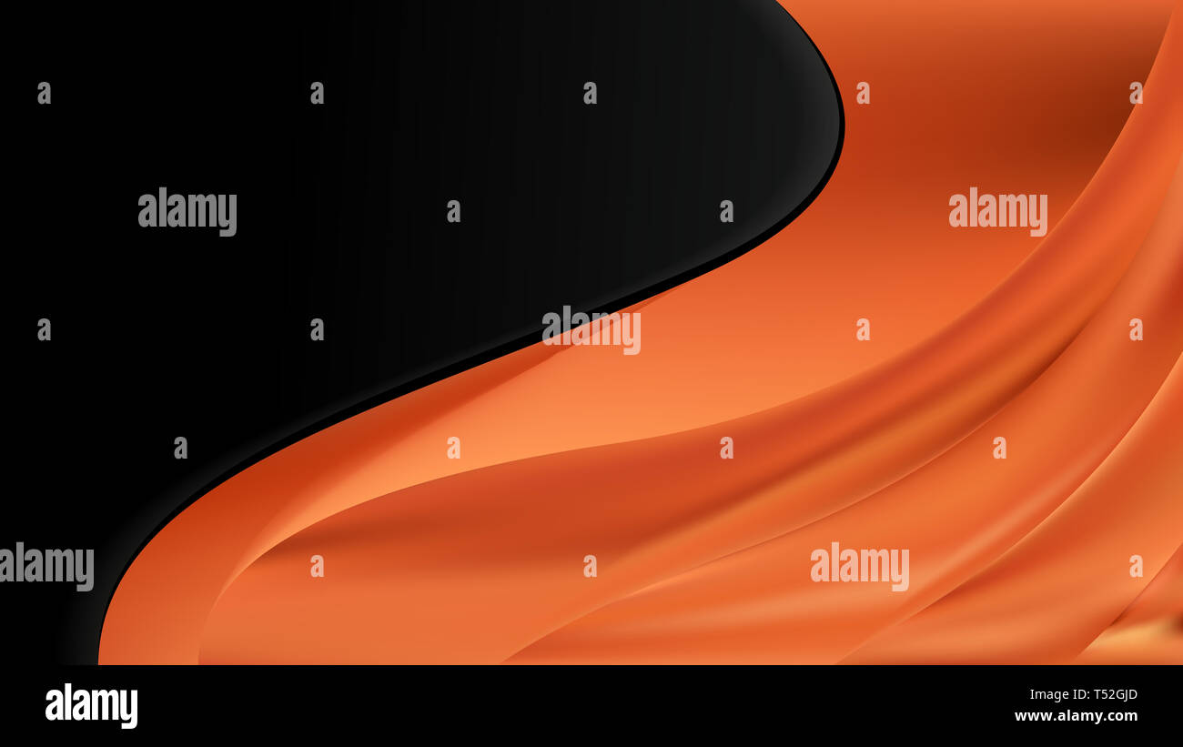 Orange and Black Wave Business Background Image Stock Photo - Alamy