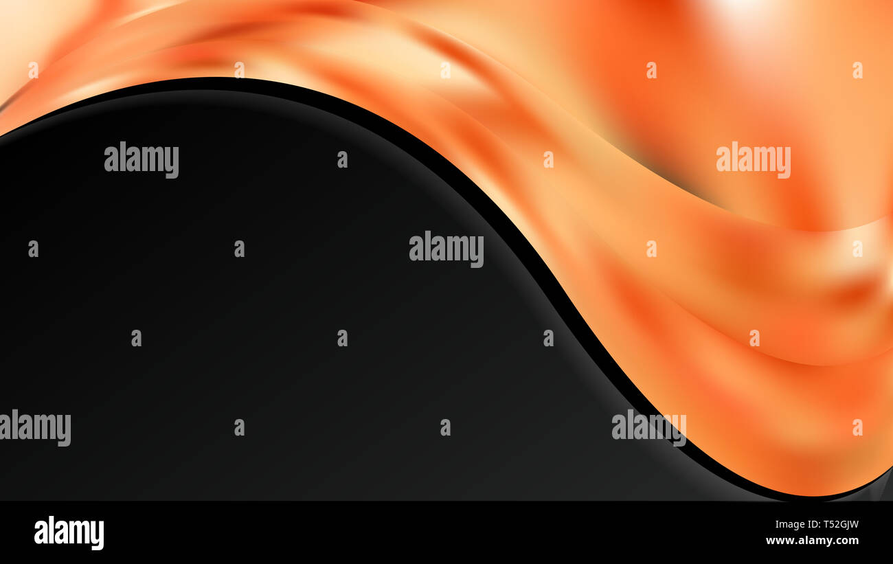 Orange and Black Wave Business Background Stock Photo - Alamy