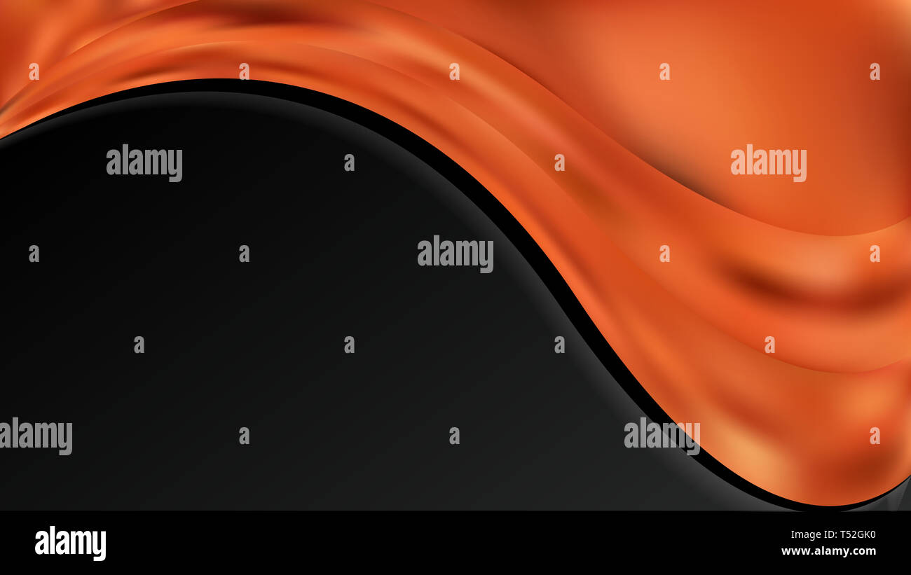 Orange and Black Wave Business Background Image Stock Photo - Alamy