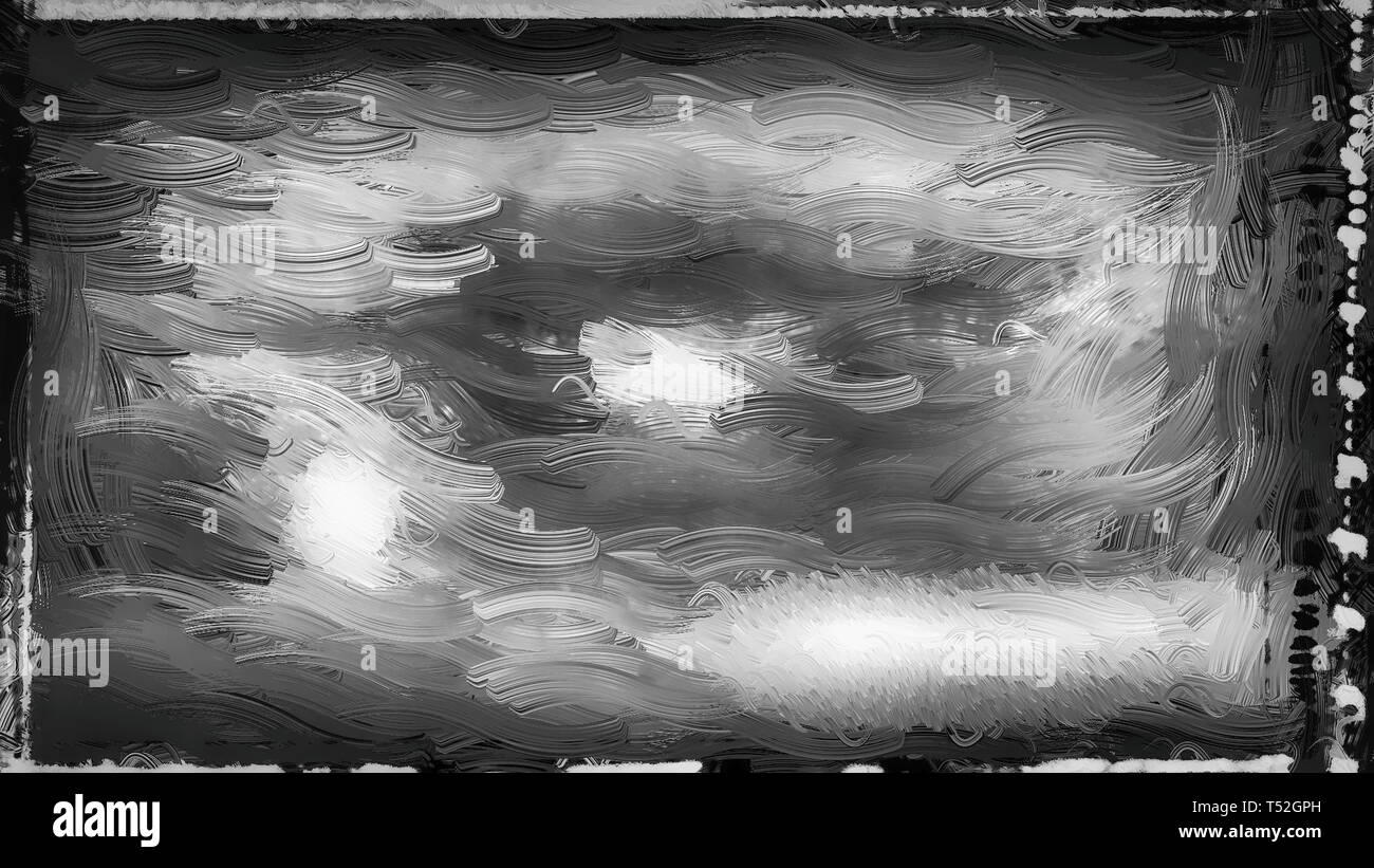 Abstract Black and White Glass Effect Painting Background Image Stock Photo Alamy