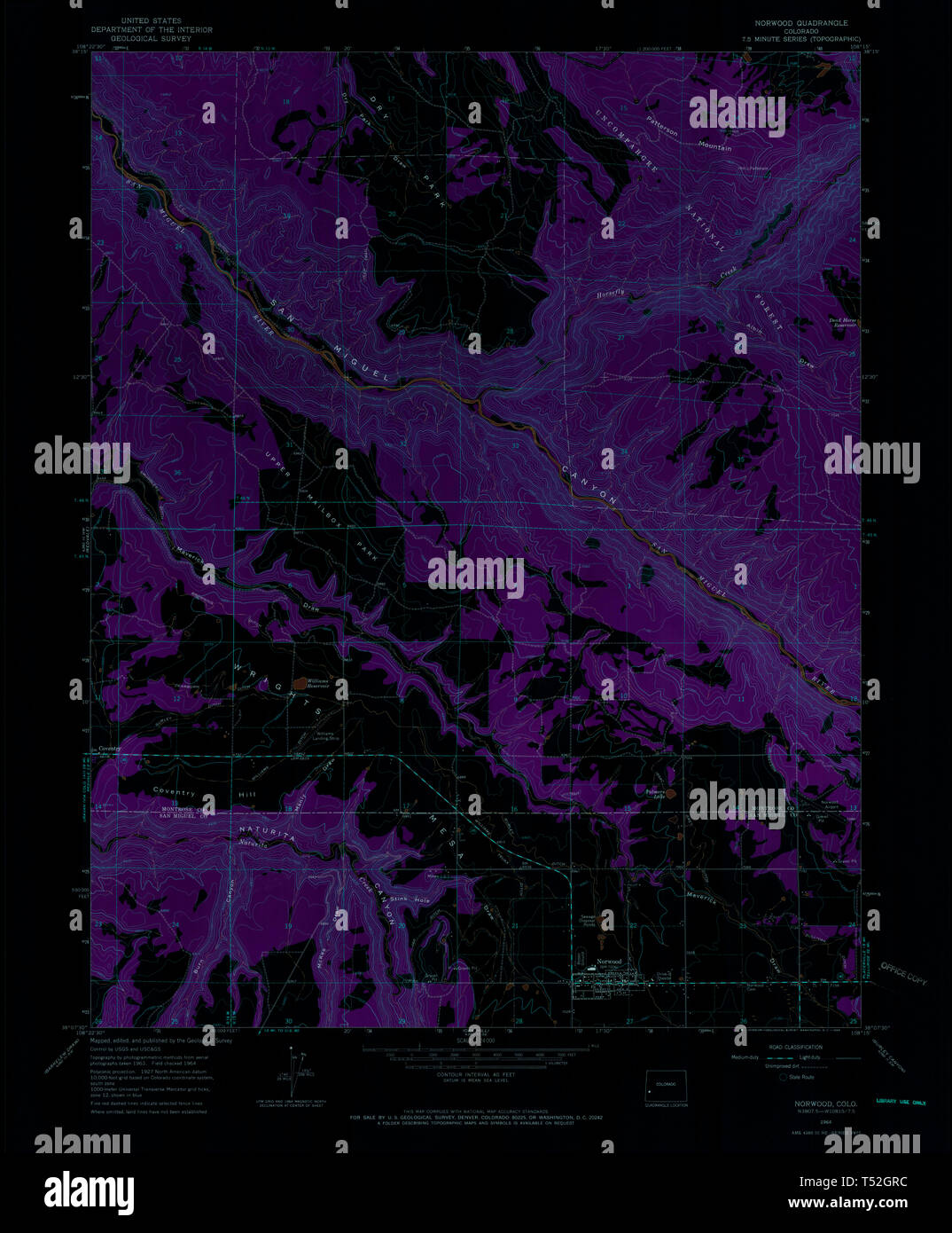 Norwood Colorado Map High Resolution Stock Photography and Images Alamy