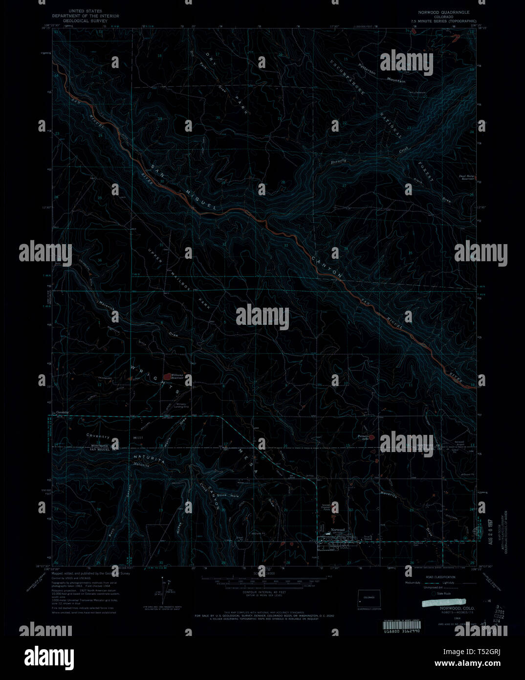 Norwood Colorado Map High Resolution Stock Photography and Images Alamy