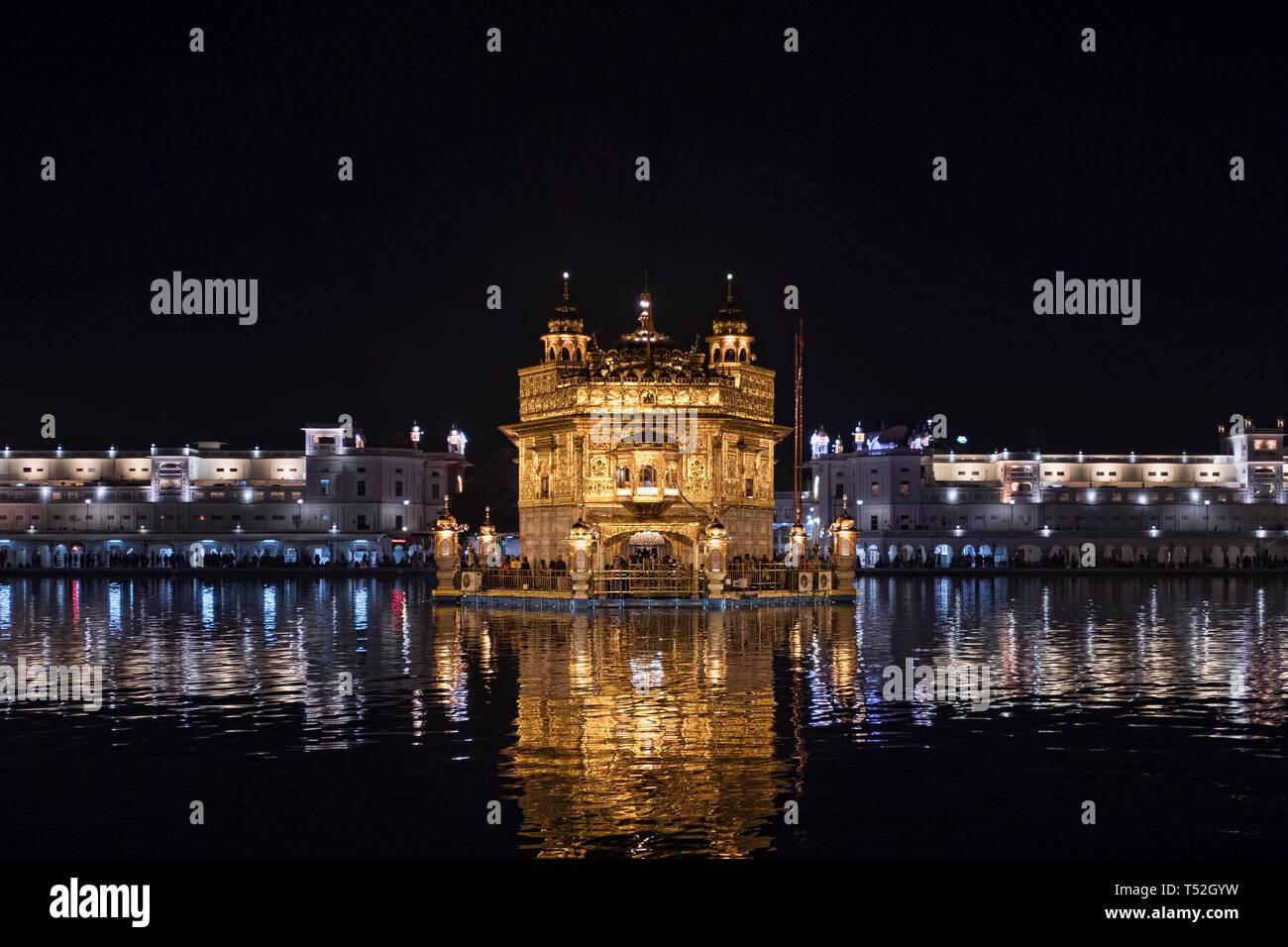 The Golden Temple at night, Amritsar, India Stock Photo