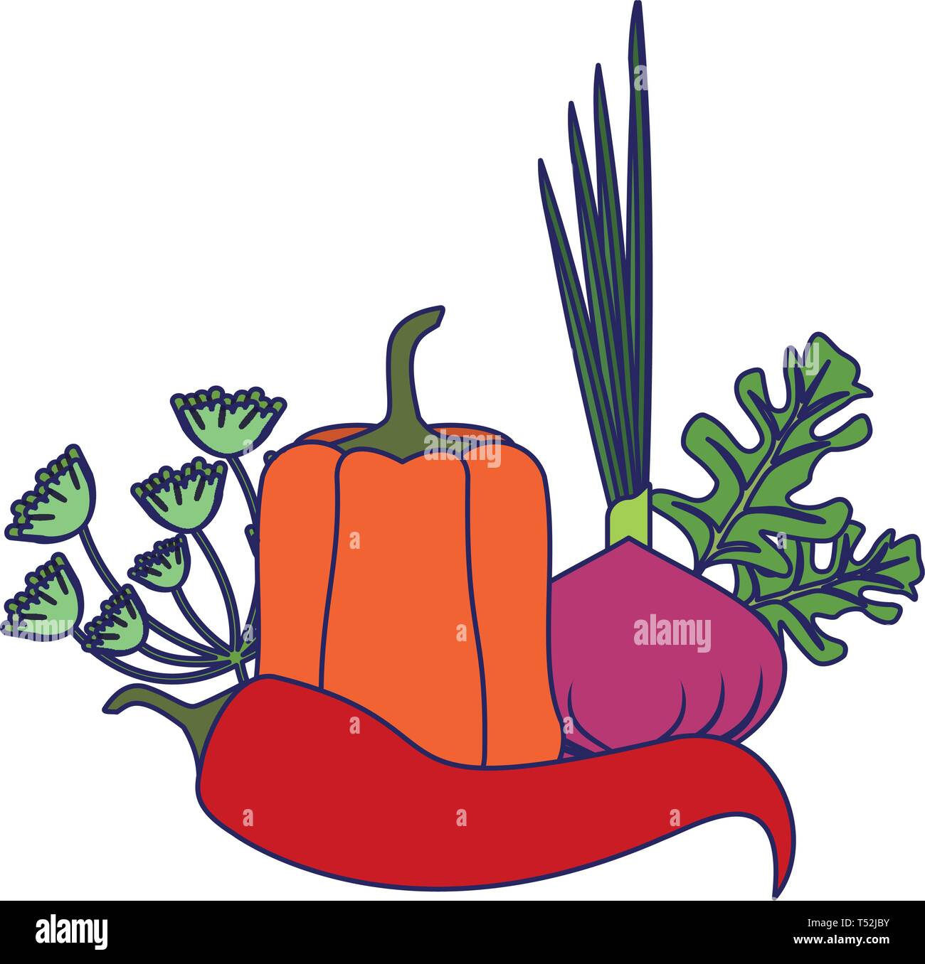 Fresh vegetables cartoon Stock Vector Image & Art Alamy