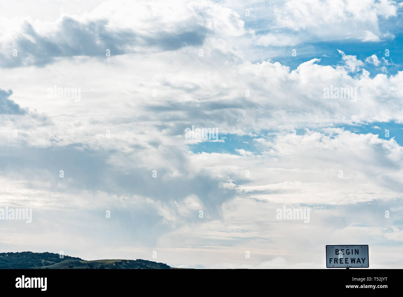 Cloudscape Background. Sign, Symbol, Concept, Copy Space Stock Photo