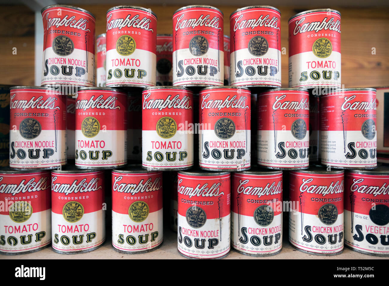 Campbell soup cans Stock Photo
