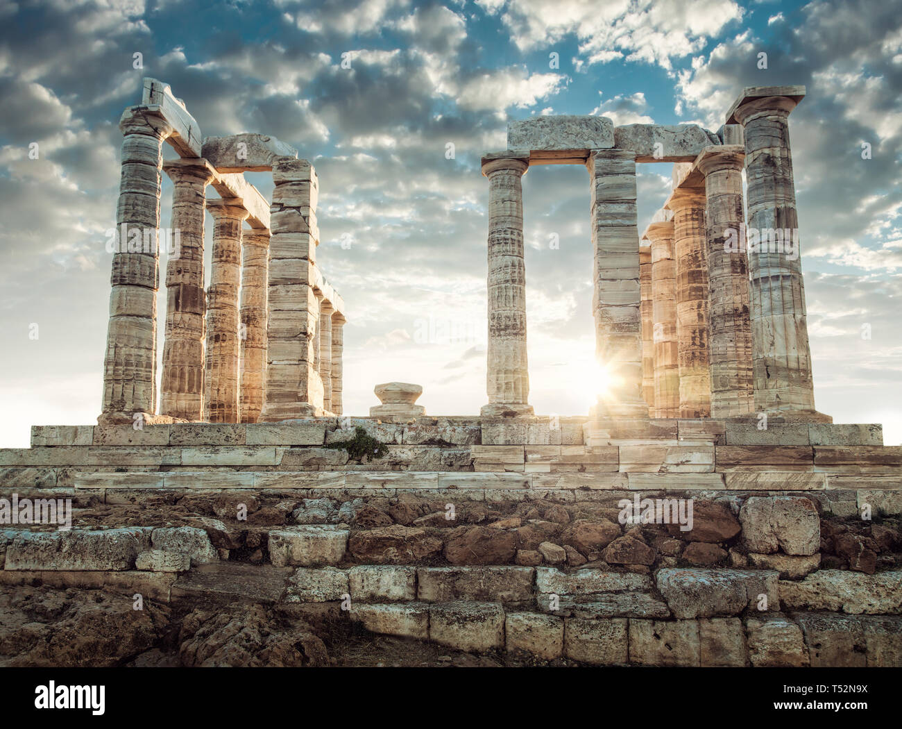 Poseidon Temple in Greece Stock Photo - Alamy