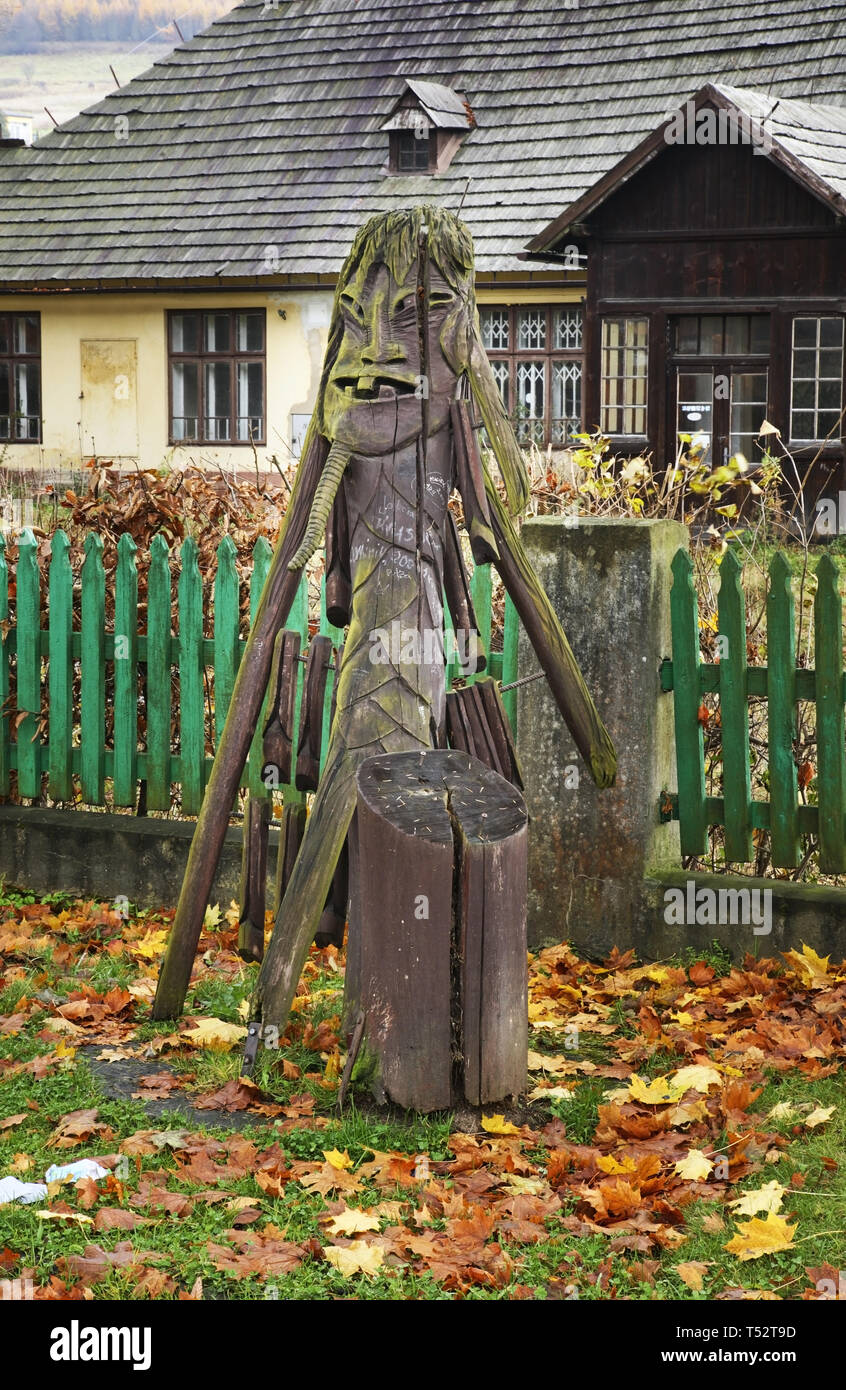 Sculpture in Muszyna. Voivodeship Lesser Poland. Poland Stock Photo