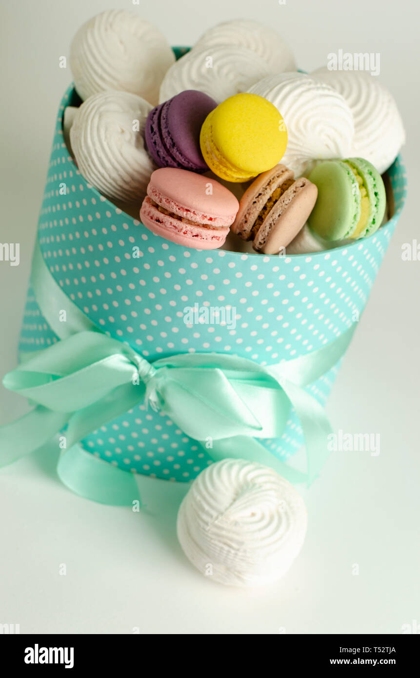 Colorful French Macaroons Or Macarons And Meringues In The Turquoise Gift Box On White Background Greeting Card Stock Photo Alamy Colorful French Macaroons Or Macarons And Meringues In The Turquoise Gift Box On White Background Greeting Card Stock Photo Alamy