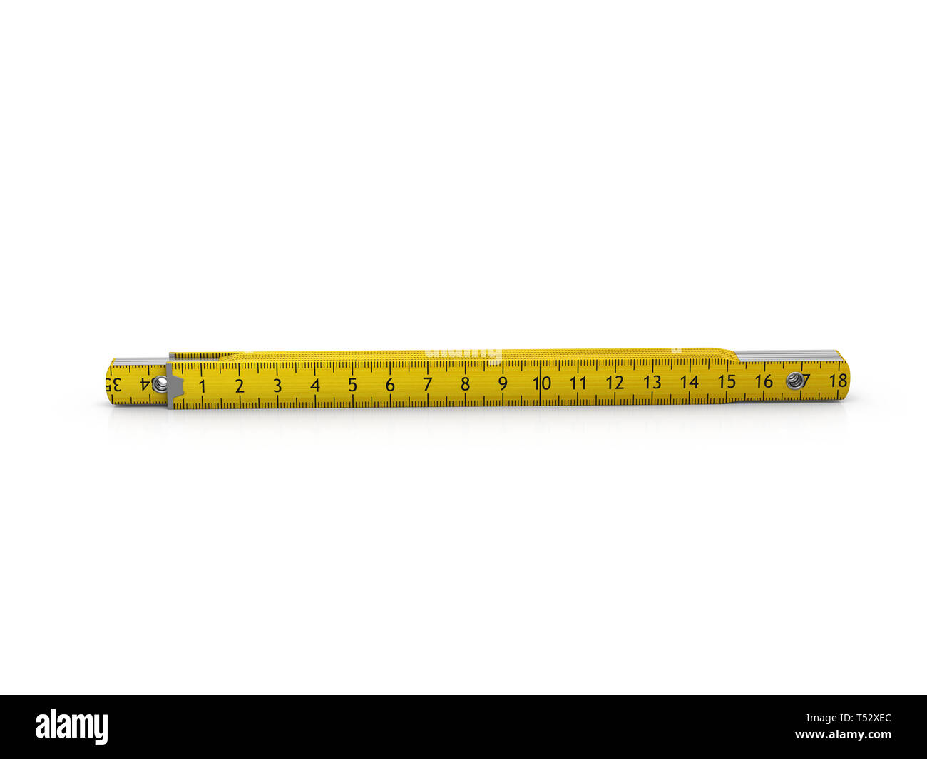 Zollstock on a white background. 3d illustration Stock Photo Alamy