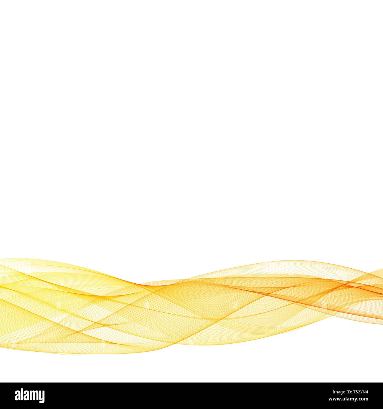 Abstract orange waves data stream concept. Vector illustration. Clip
