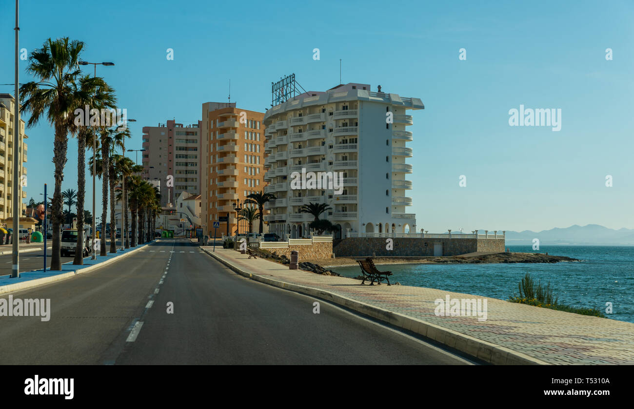 LA MANGA, SPAIN, MARCH 4, 2019 Avenida Gran Vía de la Manga from Cabo de  Palos to the Punta del Mojón Stock Photo - Alamy