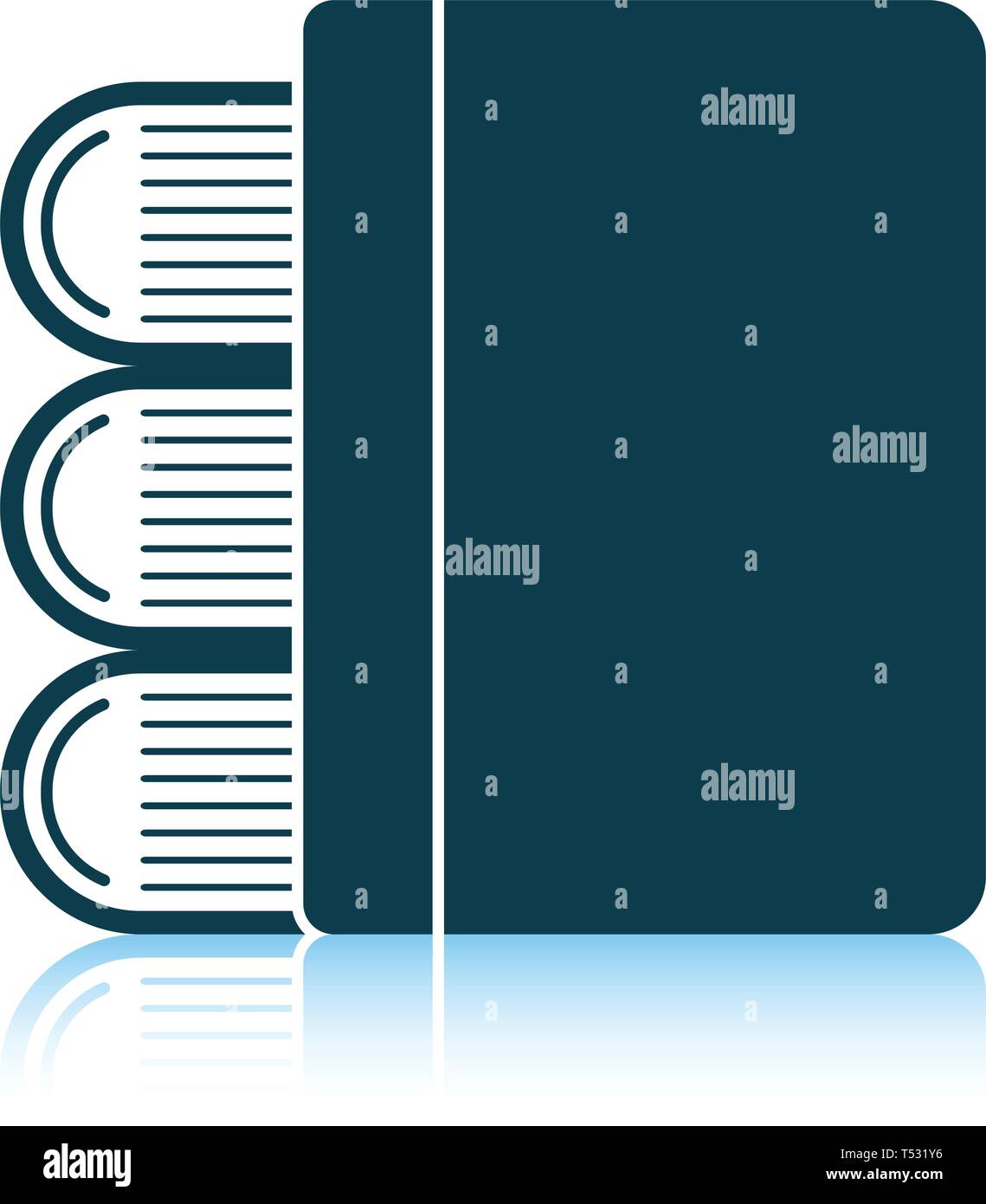Stack of books icon. Shadow reflection design. Vector illustration ...