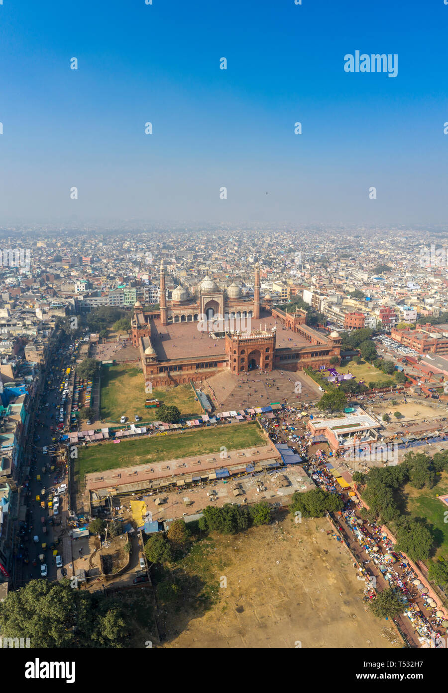 India, New Delhi, Jama Masjid (Friday Mosque) Stock Photo