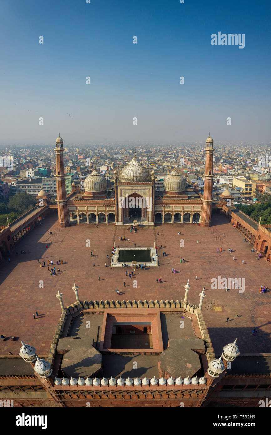 India, New Delhi, Jama Masjid (Friday Mosque) Stock Photo