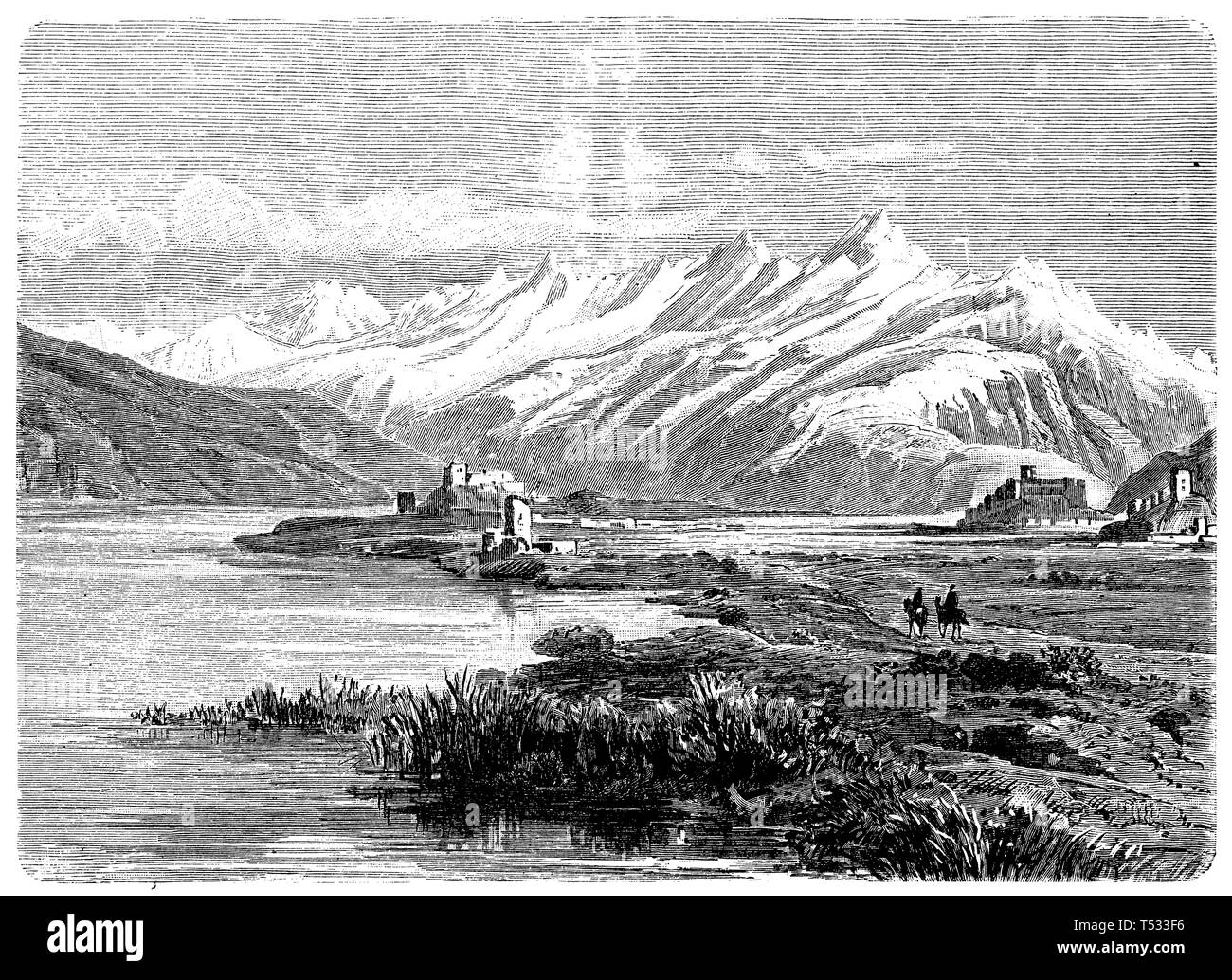 Kalai-Pändsch at the upper Amu Darja and the Great Pamir, anonym  1897 Stock Photo