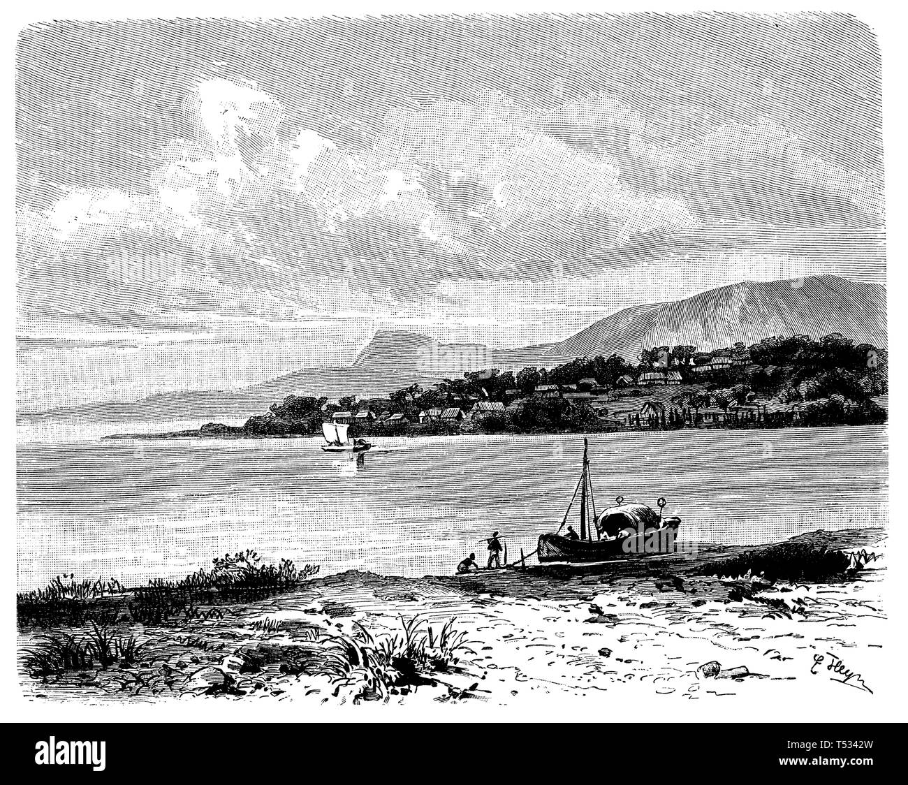 Lake tanganyika tanzania Black and White Stock Photos