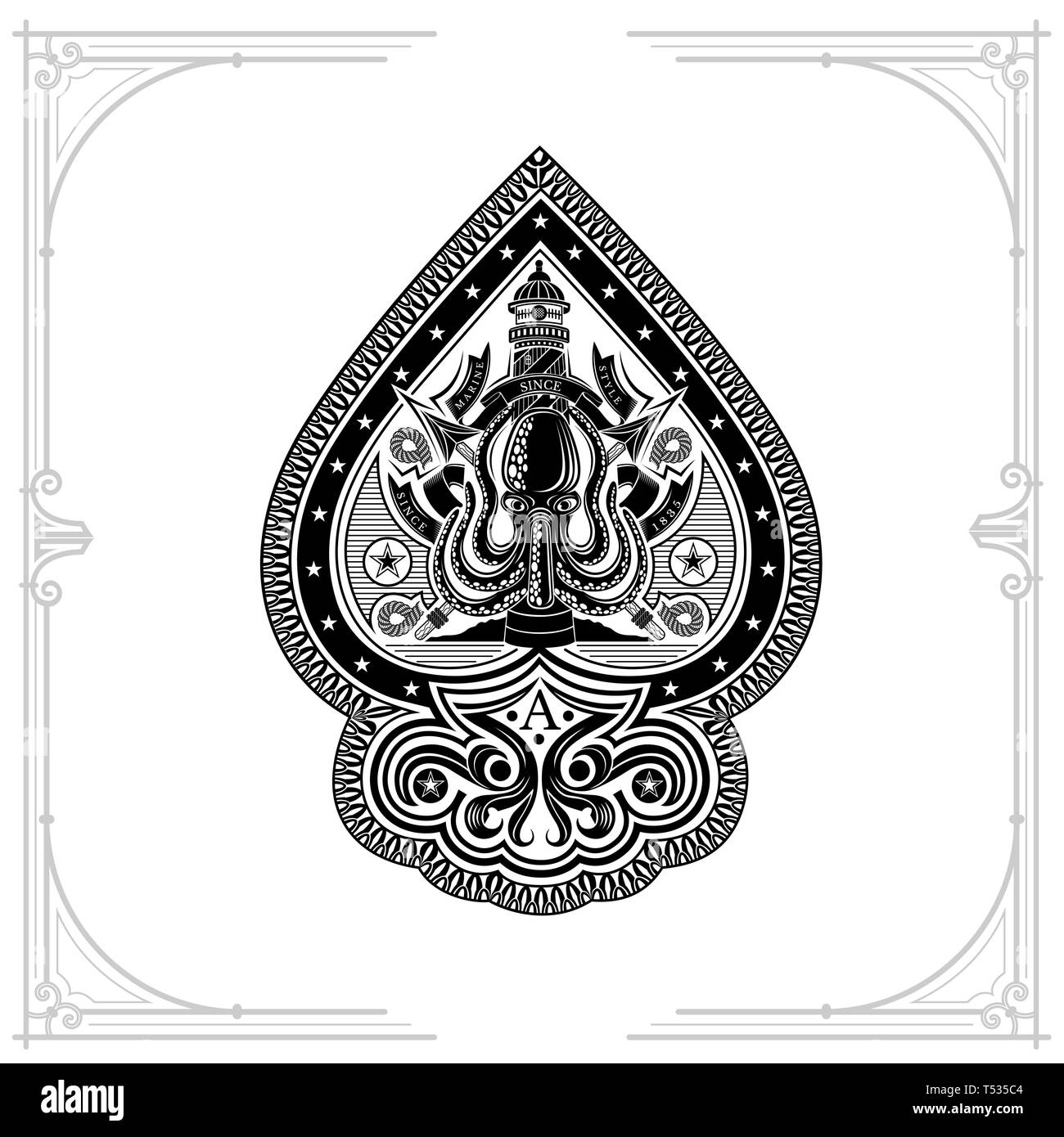 Ace spade brand template logo Stock Vector Images - Alamy