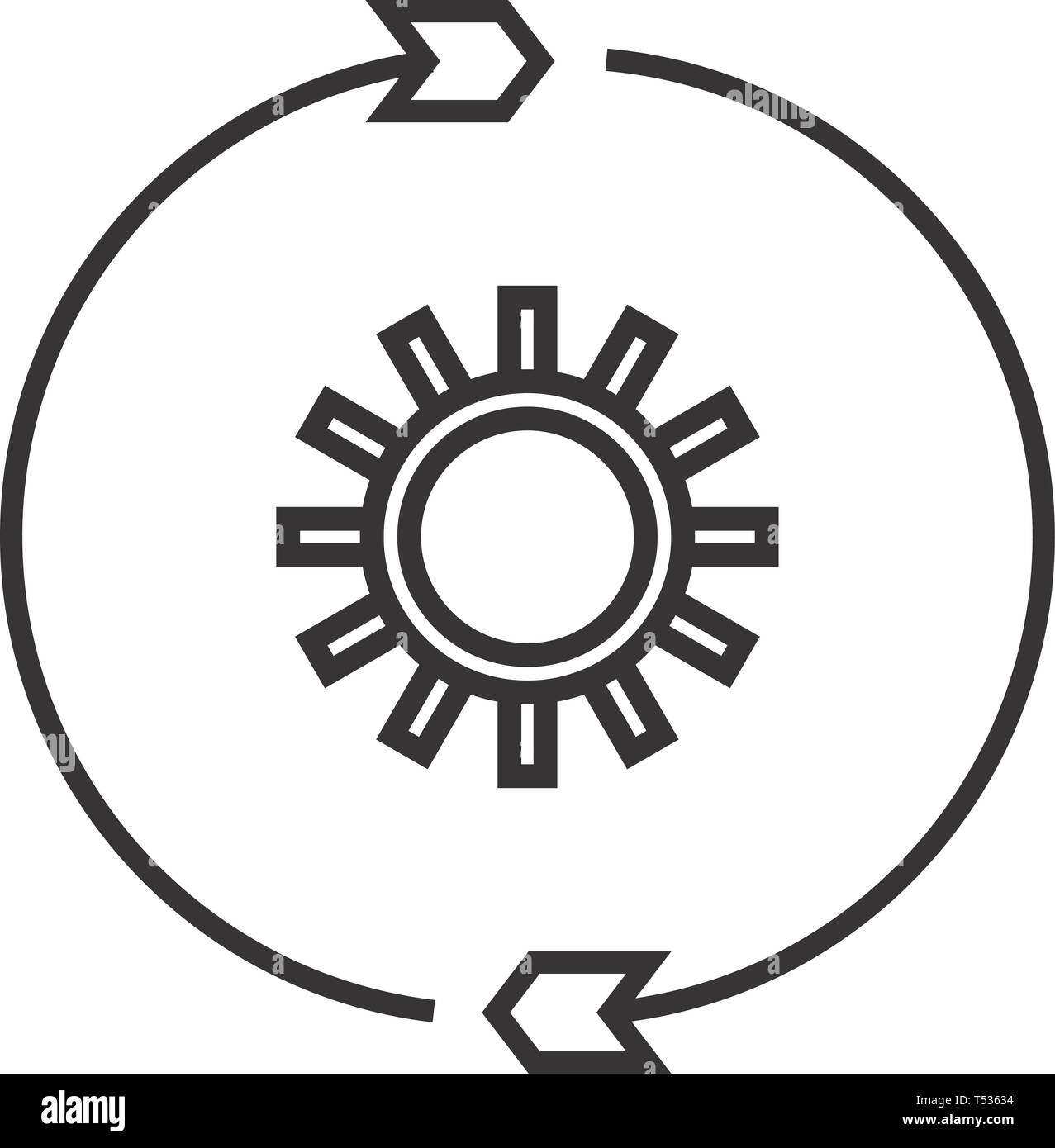 Conversion Setting Line Black Icon Stock Vector