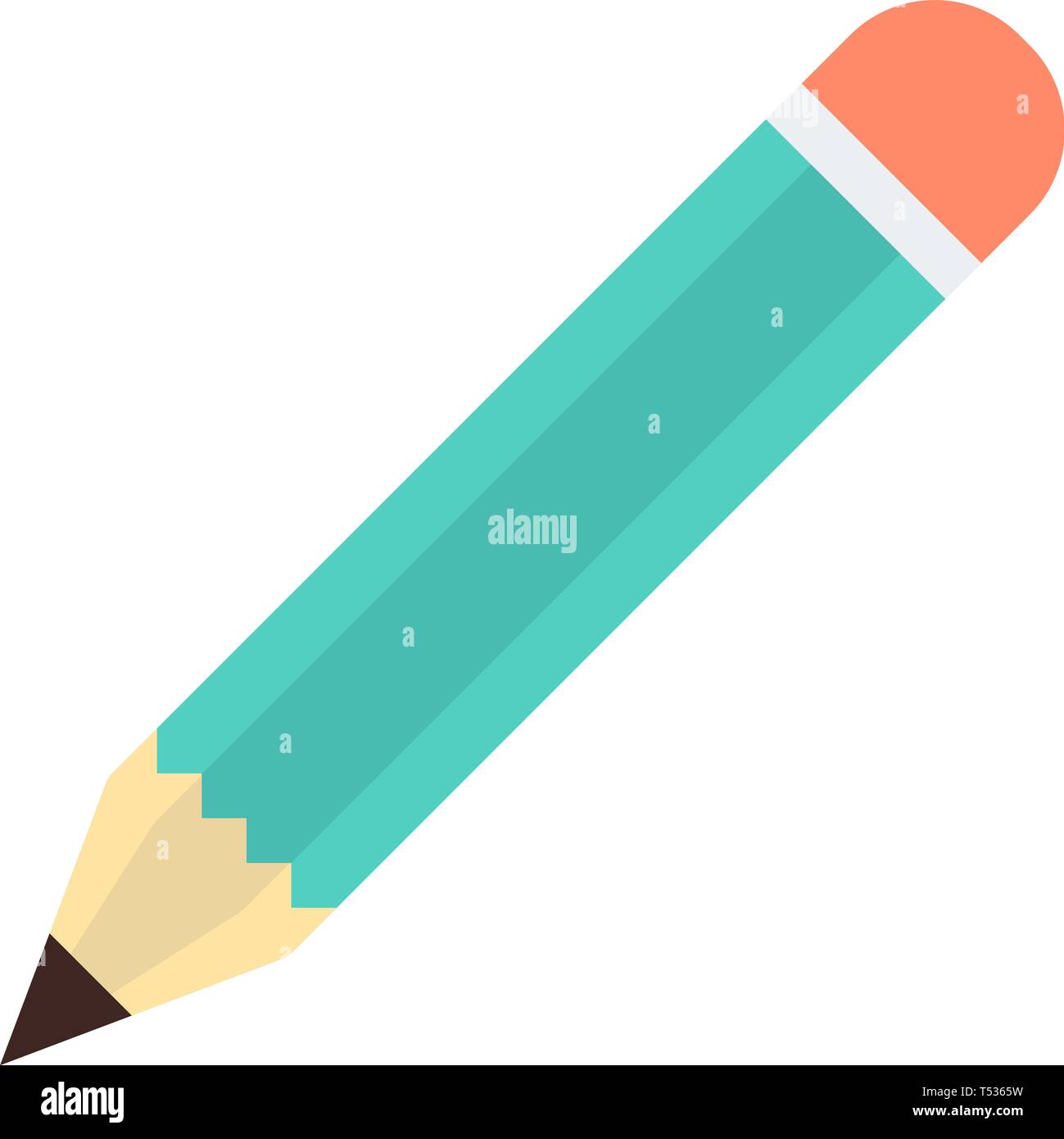 Pencil Flat Icon Stock Vector Image & Art - Alamy